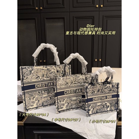 Dior Book Tote (Toile de Jouy / Zoo Print)